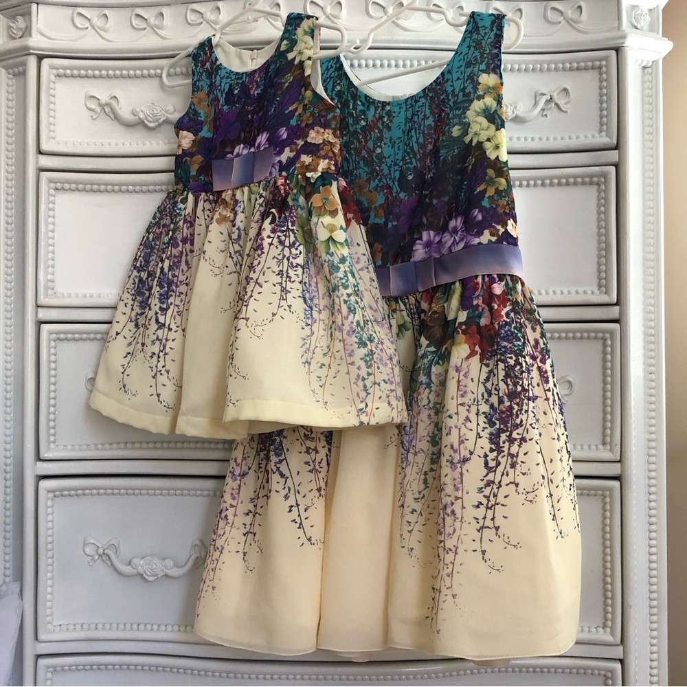 MATCHING girls Secret Garden Chasing Fireflies Zoe Ltd Dress 12 or 24 months